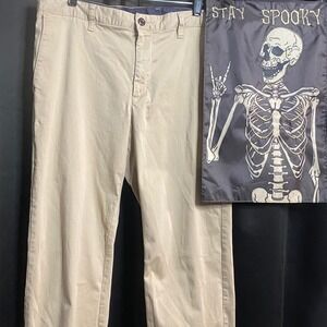 Savile Row Company Chino Pants Straight Leg Casual Khaki Beige 34x32‎